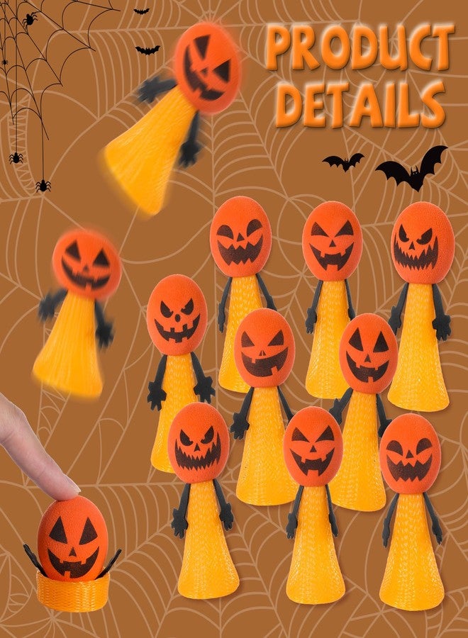 Oitnlaughter 24PCS Halloween Light Up Jumping Popper Pumpkin Spring Launchers with Flashing LED Halloween Party Favors for Halloween Bouncy Novelty for Goodie Bag Fillers - Image 4